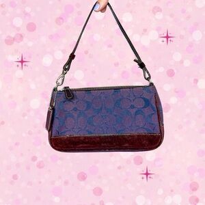 💜 Vintage Coach Deep Purple Signature Shoulder Bag | Y2K | Style 6094 💜
